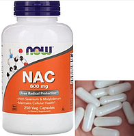 N-ацетилцистеин Now Foods NAC 600 mg 250 капс Нау Фудс