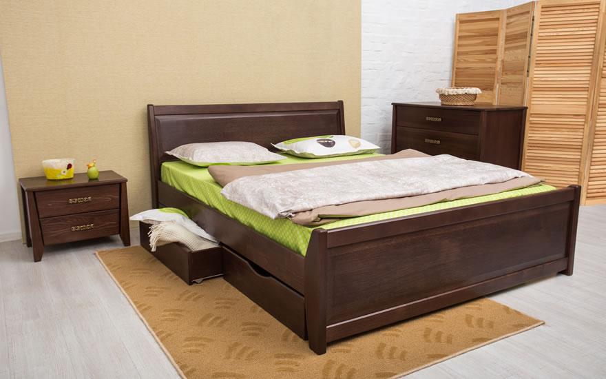 Ліжко Сіті з фільонкою і шухлядами Бук Олимп 120x190, фото 1