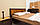Ліжко Сіті з інтарсією Бук Олимп 120x190, фото 2