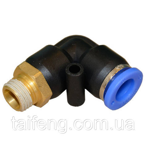 Фітинг для пневматики цанговий Г-подібний 8 мм*1/4" AIRKRAFT SPL08-02, фото 1