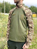 Кофта военная мужская рубашка пиксель ЗСУ Убокс пиксельный с длинным рукавом. размер S