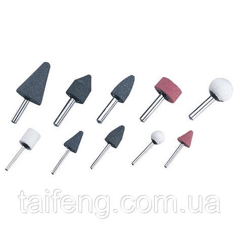 Шліфувальні камені 10 шт. (3 мм і 6 мм) AIRKRAFT MST-001, фото 1