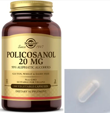 Поликозанол Solgar Policosanol 20 mg 100 veg caps, фото 1