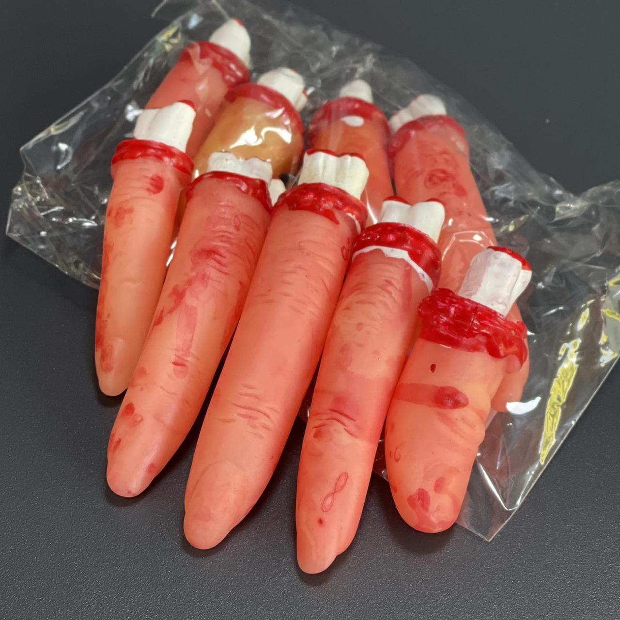 Декоративні "Пальці обрублені" на Хелловін, Прикол "Оторваные пальцы" на хэллоуин, фото 1