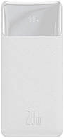 Power bank Baseus Bipow Digital Display 30000mAh (2USB/1Type-C, PD/QC, 20W/3A) (PPDML-N02) White
