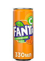 Напій Fanta солодкий сильногазований Фанта оранж ж\б 0.33л