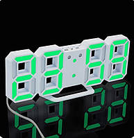 Светодиодные многофункциональные цифровые настенные часы (зеленый)