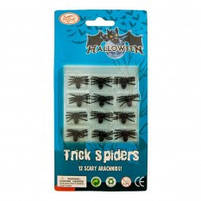 Набір "Павуки", 12 шт, Хелловін, Декоративные пауки для хэллоуина, фото 2