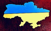 Патриотические наклейки "Карта Украины" на авто, стекло, ноутбук., 15х12 см. возможный индивидуальный размер