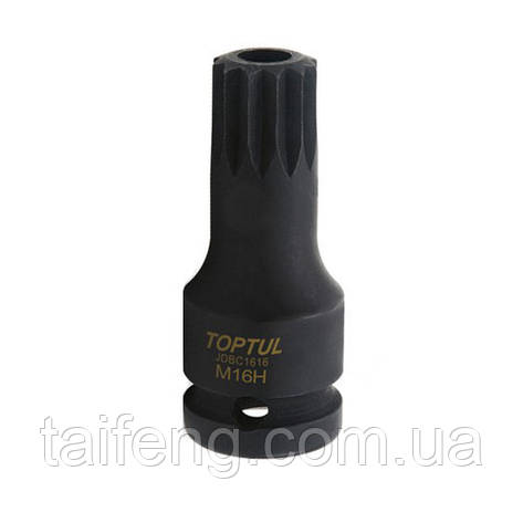 Спецголовка для оливозливного корка TOPTUL VW, AUDI (M16H) L60 мм JDBC1616, фото 1