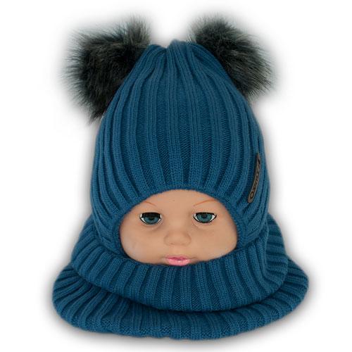 Детский комплект - шапка и шарф (хомут) для мальчика