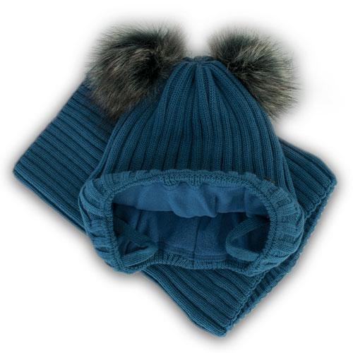 Детский комплект - шапка и шарф (хомут) для мальчика