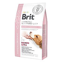 Сухой корм беззерновая гипоаллергенная диета для собак Brit Veterinary Diet Dog Hypoallergenic с лососем 12 КГ