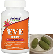 Вітаміни і мінерали для жінок NOW Foods Eve 180 таб, фото 3