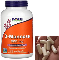 D-маноза Now D-Mannose D-Манноза 500 мг, 240 шт, фото 2