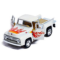 Машинка металева інерційна Pickup FORD F-100 (1956) Kinsmart KT5385FW 1:38 (Білий)