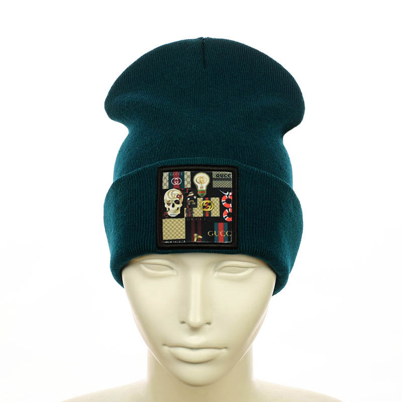 Шапка з брендовою нашивкою темно-бірюзовий