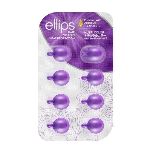 Капсули для волосся сяйво кольору з марокканською олією Ellips Nutri Color With Triple Care, 8*1 мл