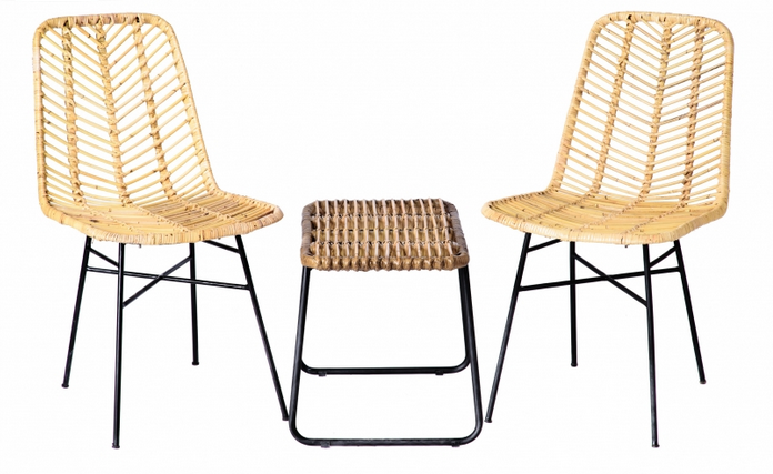 Комплект плетеной мебели Cruzo Терра два стула с кофейным столиком - фото 1 - id-p1658688036