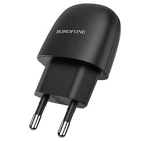 Зарядний пристрій (блок живлення/адаптер) мережевий Borofone BA49A 2A Black USB чорний