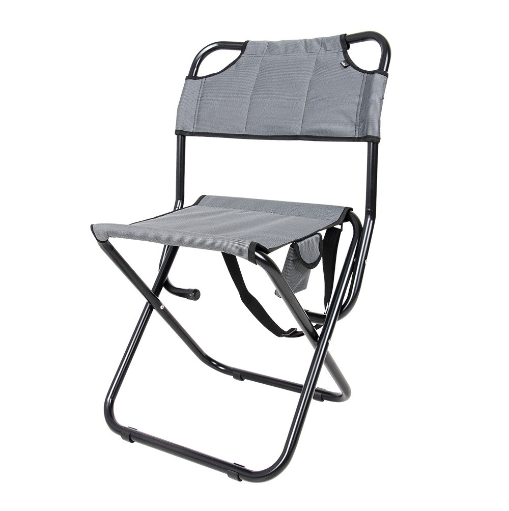 Стілець розкладний туристичний "Богтир" d 22 мм з ременем перенісся (розквітка сірий меланж) ТМ Вітан, фото 1