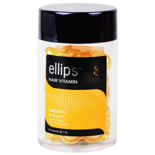 Капсули для відновлення волосся з про-кератиновим комплексом Ellips Smooth & Silky With Pro-Keratin Complex, 50шт по 1мл