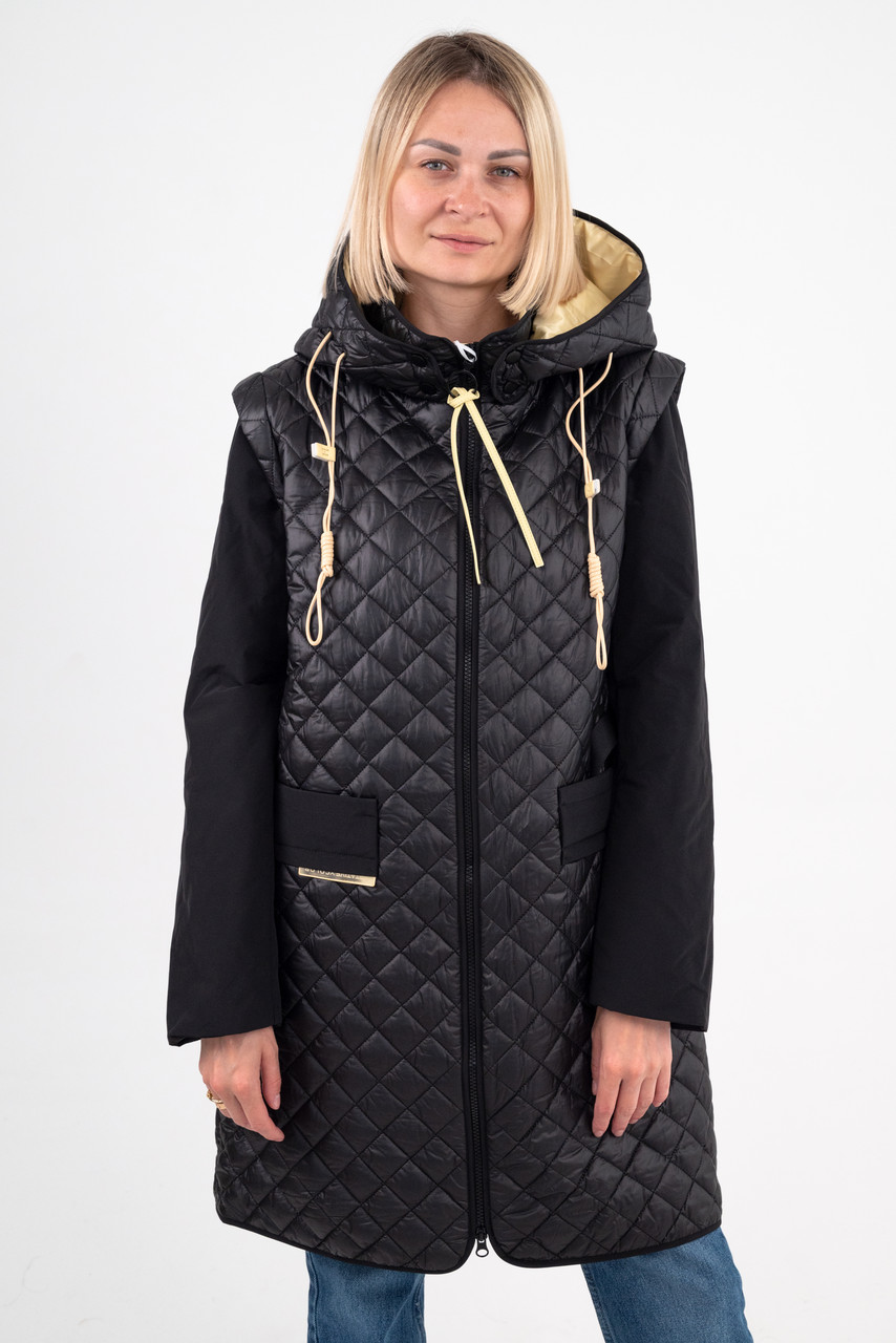 Жіноча куртка TOWMY 6628 black yellow, фото 1