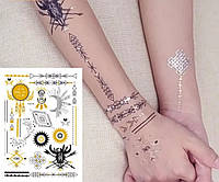 Большая временная татуировка флеш тату водостойкая tatoo-237 размер листа 21*15