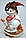 Авторська лялька Баба з дерев'яною ложкою Н31см, фото 5