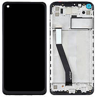 Дисплей Xiaomi Redmi Note 9, Redmi 10X 4G с тачскрином и рамкой, оригинал 100% Service Pack, Black