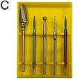 Комплект насадок  хамелеон для апаратного манікюру і педикюру в жовтій коробці, 5 шт в наборі, фото 4