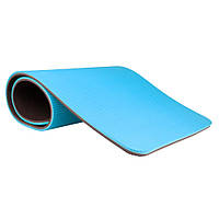 Коврик мат для тренировок фитнеса йоги inSPORTline Profi 180x60x1,6 cm - синий