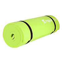 Коврик мат для тренировок фитнеса йоги inSPORTline EVA mata 180 x 50 x 1 cm - зелений