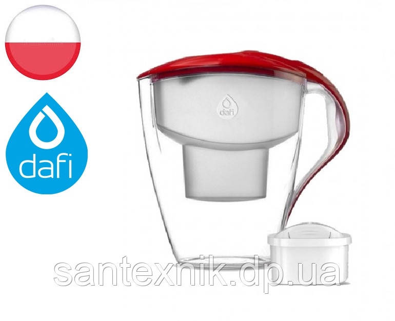 Глечик ДАФІ DAFI OMEGA 4.0L MI (колір Червоний) Аналог глечика Brita (Брита)