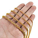 Ланцюжок 60см з позолотою з нержавіючої медичної сталі "Фелікс" шириною 3 мм, фото 5