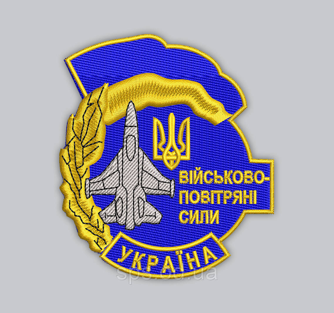 Шеврон "Військово-повітряні сили Україна" висота 8.5 см, фото 1