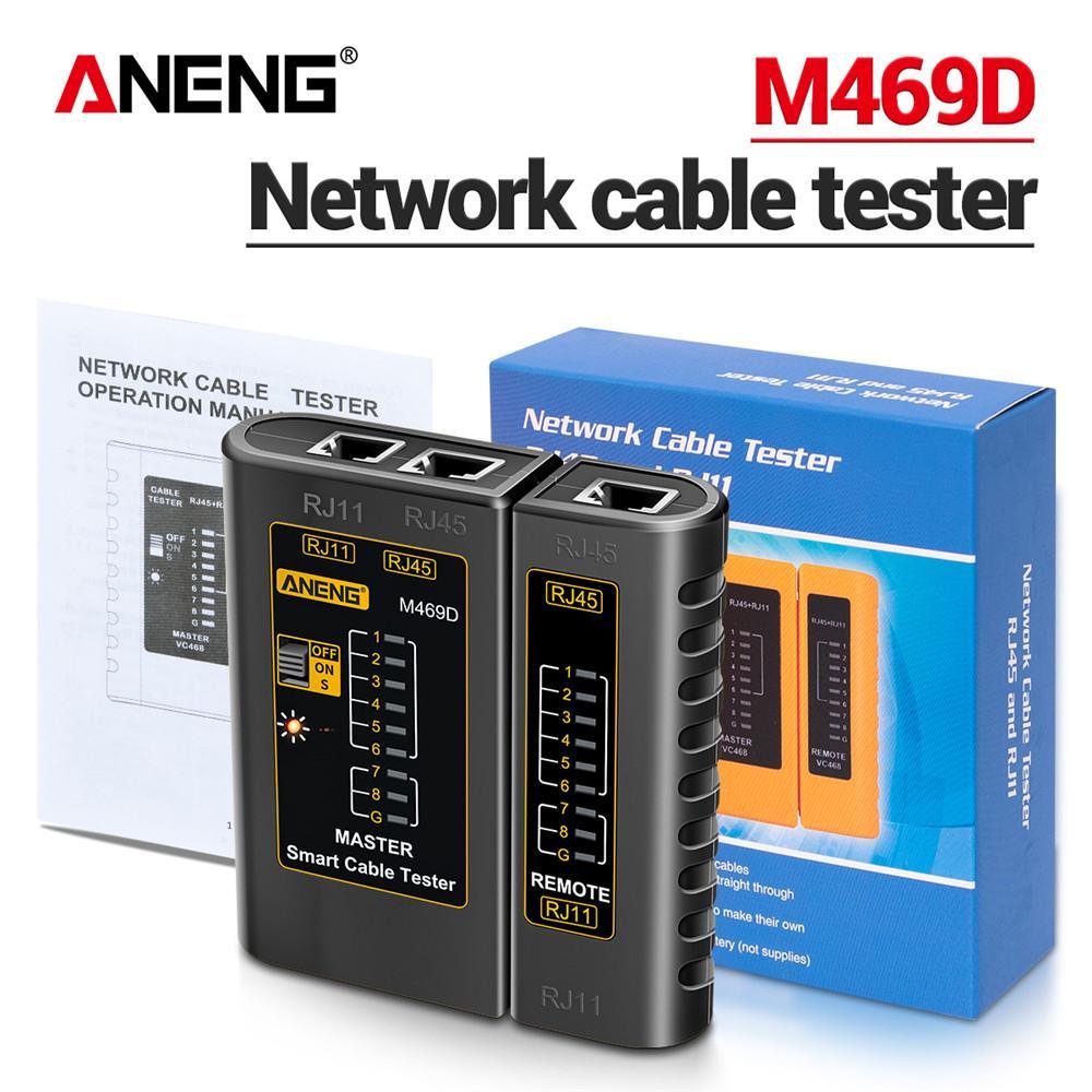 Тестер витої пари ANENG M469D для RJ45 LAN RJ11 RJ12