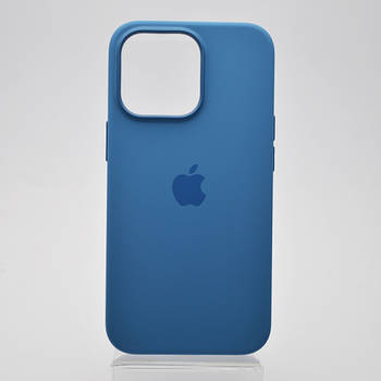 Чохол накладка Silicon Case Full Cover з MagSafe Screen для iPhone 13 Pro Blue Jay Синій