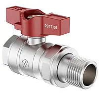 Кран американка 1/2 червоний "руків’я-метелик" 15 MIRAYA PN40