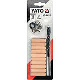Шканти Дерев'яні Ø 10 мм з Інструментами YATO Набір 17 шт (YT-44113), фото 3