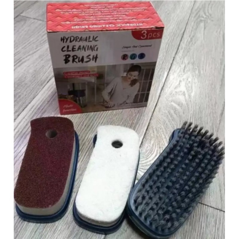 Набір універсальних щіток 3шт. для миття та чищення Hudraulic Cleaning Brush