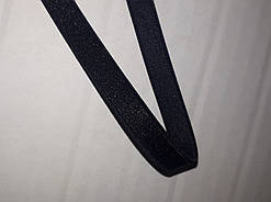 Бретель гумка 10 мм чорна, ширина 1 см, колір чорний (Туреччина)