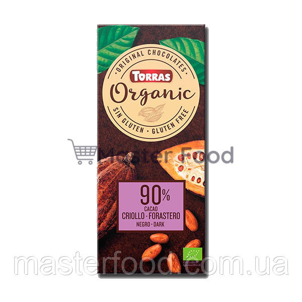 Шоколад чорний 90% Torras Organic 100г., фото 1