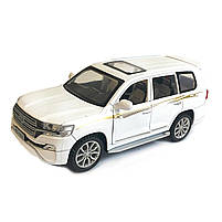 Машинка металева Toyota Land Cruiser "AutoExpert" Тойота джип білий , звук, світло, інерц., відкр. двері, багаж, капот, 15*6*6 см, фото 2