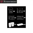 Сушарка для посуду Zurrichberg ZB/2091 з нержавіючої сталі двоярусна з піддоном і підставками для приладів, фото 3