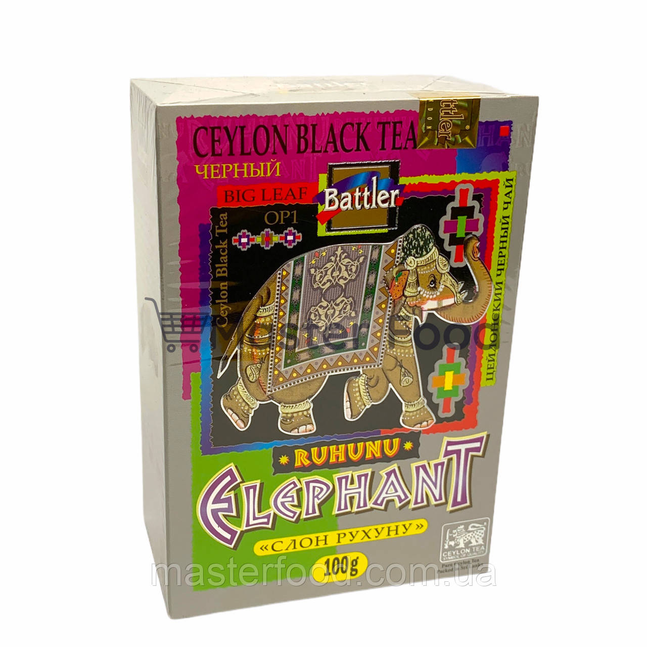 Чай Battler "Слон Рухуну" 100г. чорний крупнолистовий