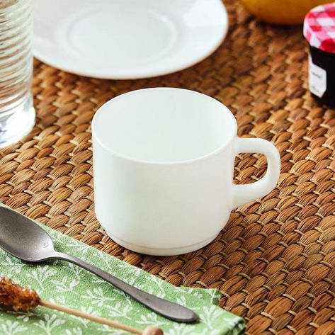 Біла чашка зі склокераміки 220мл Luminarc Empilable, фото 1