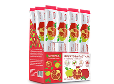 Пастила гранат-яблуко Вітамінка. Коробка 15г.х 25 шт.