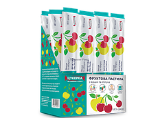 Пастила вишня-яблуко Вітамінка. Коробка 15г. х 25 шт.