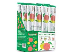 Пастила персик-яблуко Вітамінка. Коробка 15г. х 25 шт.